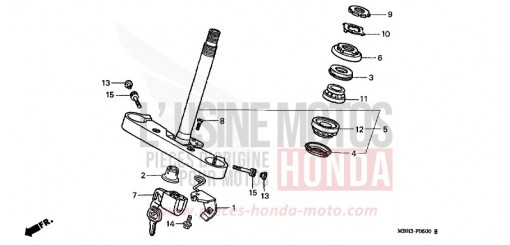 TIGE DE DIRECTION VT1100C3W de 1998